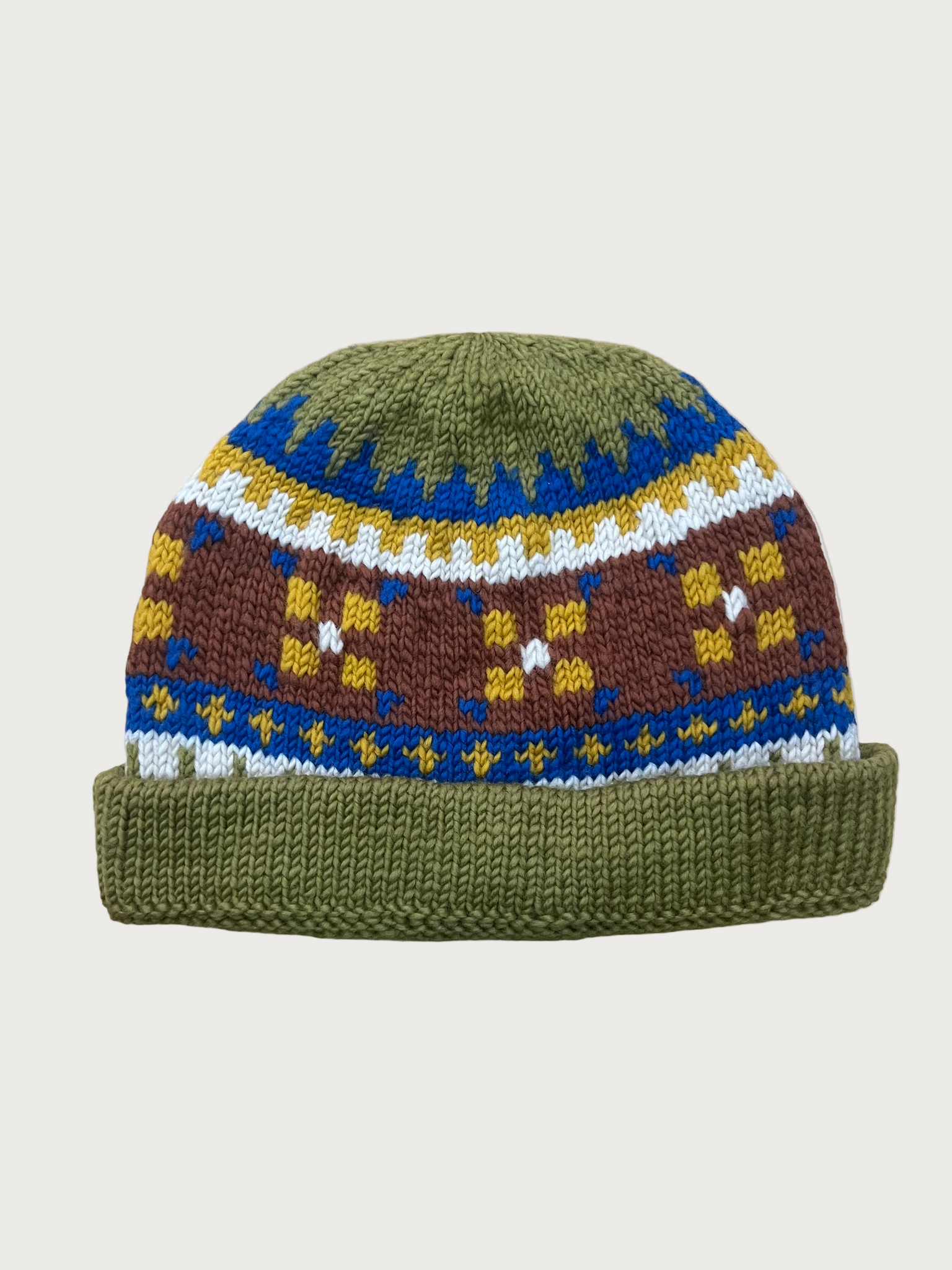 Flower - Hand Knit - Green