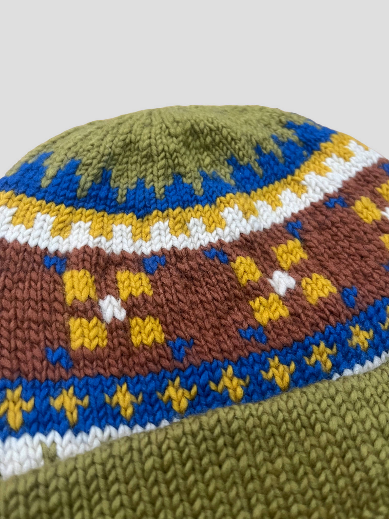 Flower - Hand Knit - Green