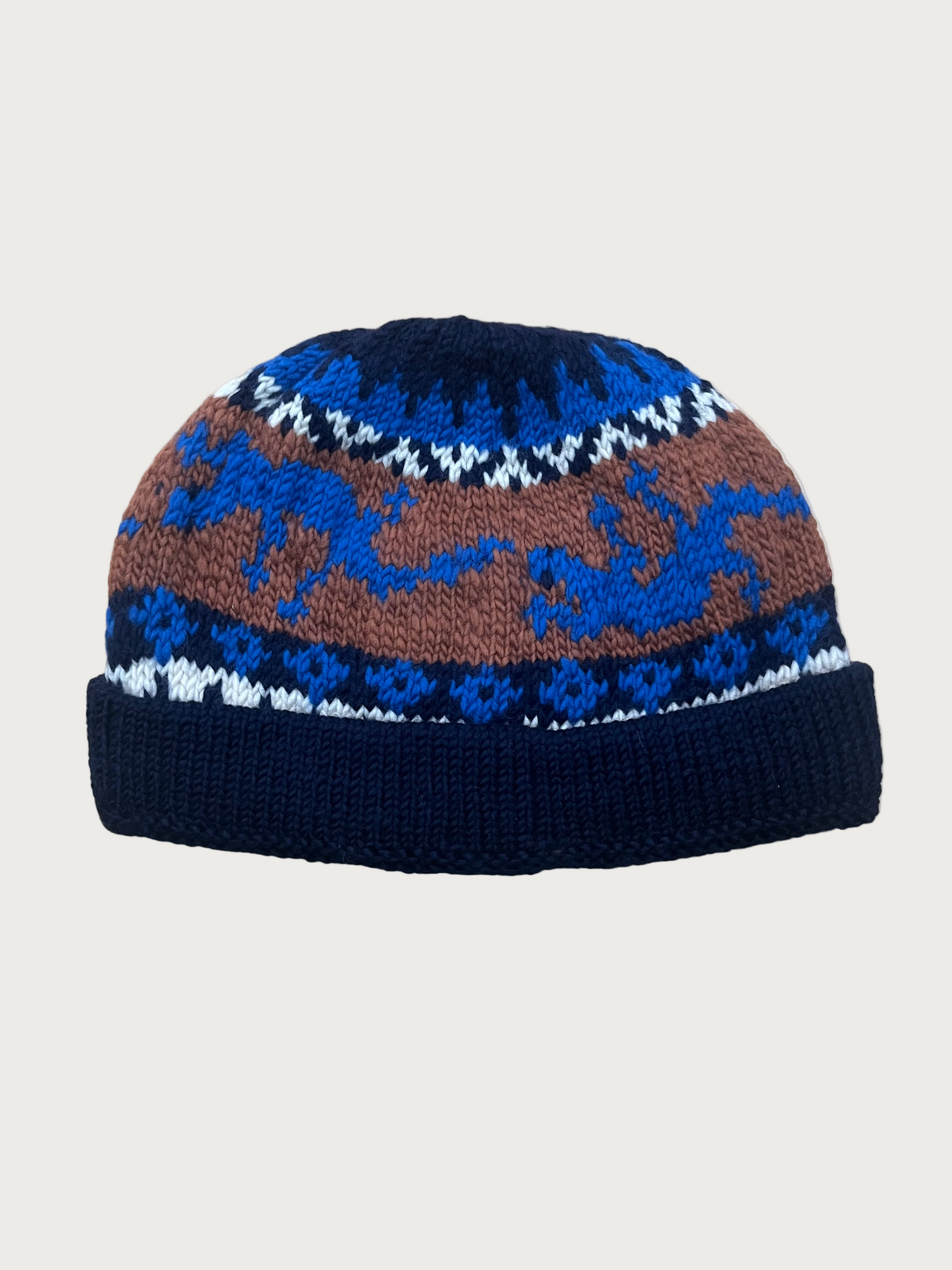 Lizard - Hand Knit - Navy