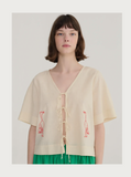 Bobo - Embroidery Tie - Blouse