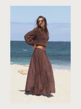 Rhythm - Tier Maxi Skirt - Choc