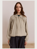 Damson Madder - Lailah Bomber - Oyster Gingham